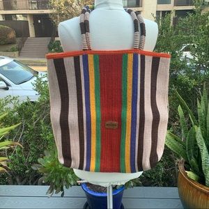 Buzhiyun Best Wear Woven Tote Handbag Large Size EUC Clean Inside and Out